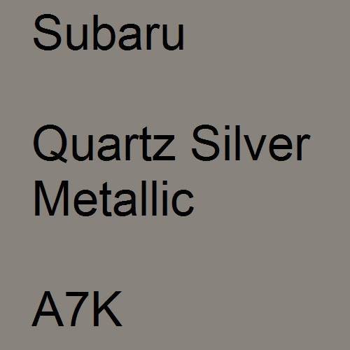 Subaru, Quartz Silver Metallic, A7K.